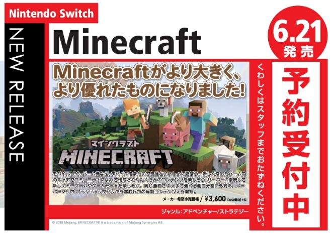 Nintendo Switch　Minecraft (マインクラフト)