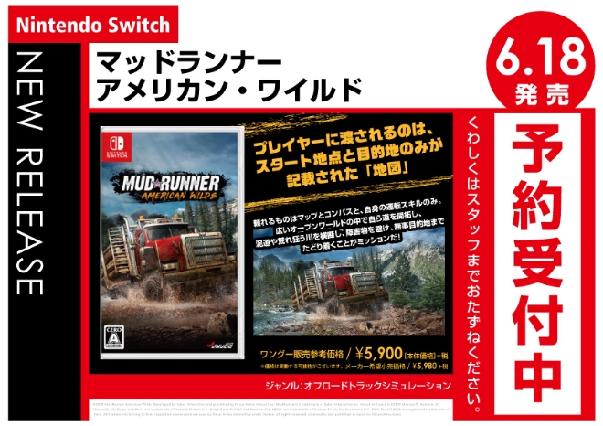 Nintedo Switch　マッドランナーアメリカン・ワイルド