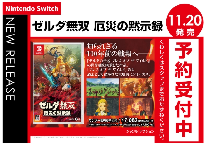 Nintendo Switch　ゼルダ無双 厄災の黙示録