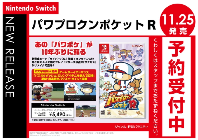 Nintendo Switch　パワプロクンポケットR