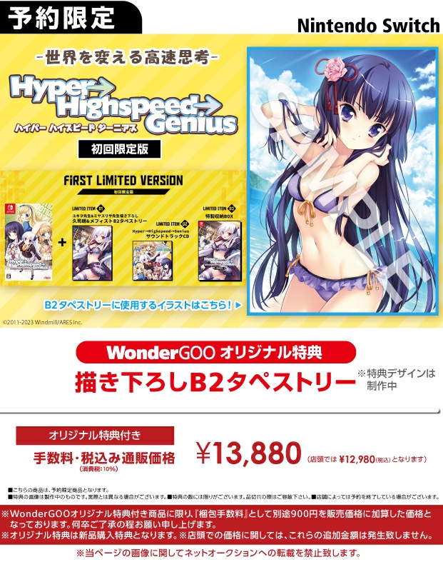 Nintendo Switch　Hyper→Highspeed→Genius【オリ特】描き下ろしB2タペストリー