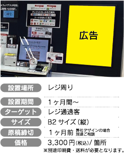 レジ周りB2ポスター