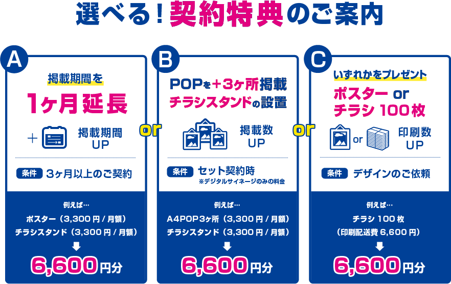 選べる契約特典のご案内