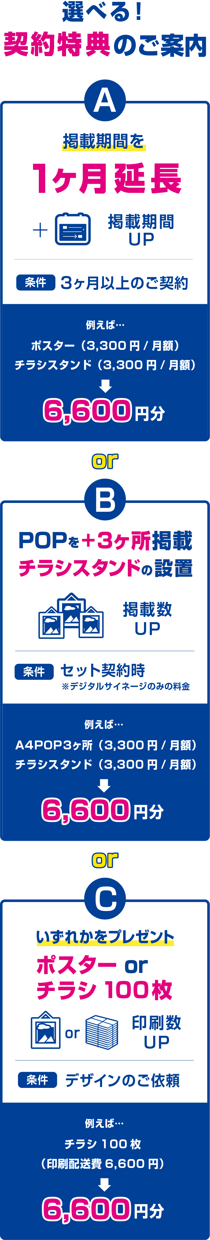 選べる契約特典のご案内